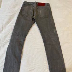 Naked and Famous Grey Selvedge Jeans Weird Guy